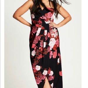 City chic faux wrap maxi dress